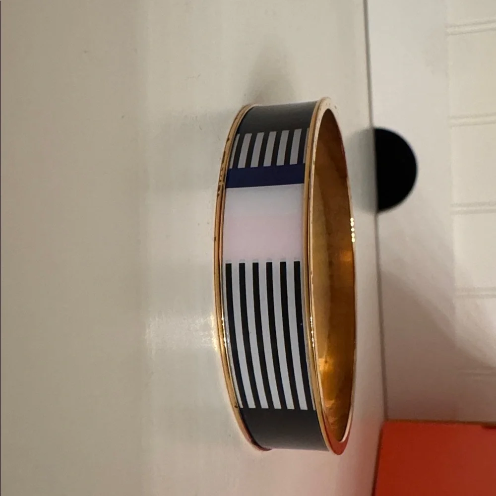 Kate Spade Striped Enamel Bangle Bracelet — See Photos